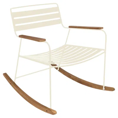 Pre-owned Fermob - Surprising Rocking Chair - Beige Milk In Brown