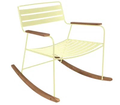 Pre-owned Fermob - Surprising Rocking Chair - Frosted Lemon In Brown
