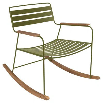 Pre-owned Fermob - Surprising Rocking Chair - Pesto In Brown