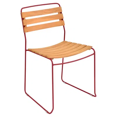 Pre-owned Fermob - Surprising Teak Chair - Chili In Brown