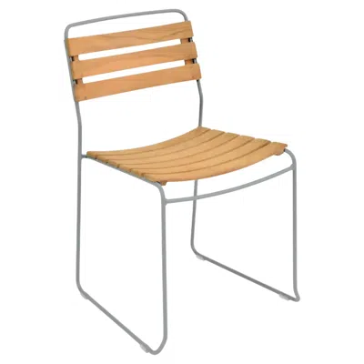 Pre-owned Fermob - Surprising Teak Chair - Lapilli Grey In Gray