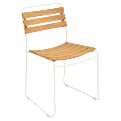 Pre-owned Fermob - Surprising Teak Chair - Latte Beige In Brown