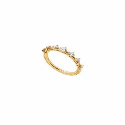 Fernando Jorge 18k Yellow Gold Diamonds On Chain Ring