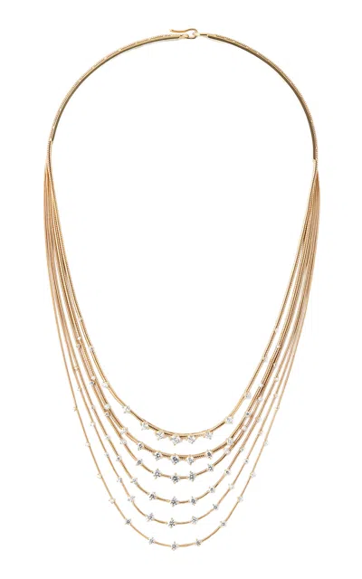 Fernando Jorge 18k Yellow Gold Diamonds On Multi Chain Necklace