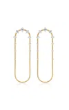 Fernando Jorge 18k Yellow Gold Diamonds On Single Chain Long Earrings In Gold