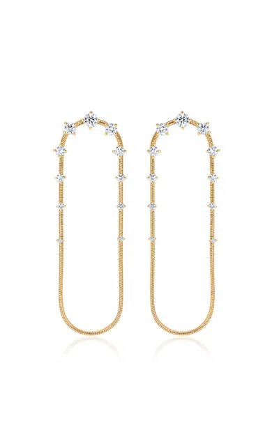 Fernando Jorge 18k Yellow Gold Diamonds On Single Chain Long Earrings