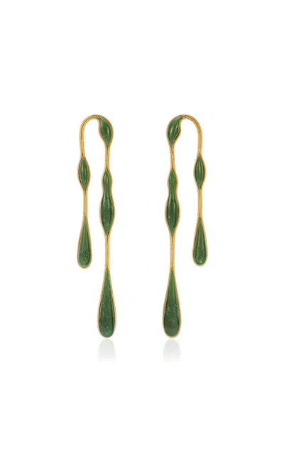 Fernando Jorge 18k Yellow Gold Fluid Stones Doubled Earrings