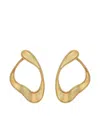 Fernando Jorge 18k Yellow Gold Medium Stream Lines Loop Earrings