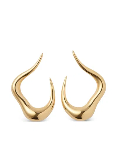 FERNANDO JORGE 18K YELLOW GOLD SMALL BOLD STREAM EARRINGS