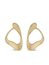 Fernando Jorge 18k Yellow Gold Medium Stream Lines Loop Earrings