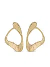Fernando Jorge 18k Yellow Gold Medium Stream Lines Loop Earrings In Gold