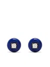 Fernando Jorge 18kt Rose Gold Orbit Medium Diamond And Lapis Lazuli Studs In Gold