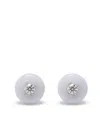 Fernando Jorge 18kt White Gold Orbit Chalcedony Diamond Earrings In Silver
