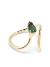 Fernando Jorge 18kt Yellow Gold Sprout Open Diamond And Tourmaline Ring In Gold