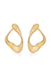 Fernando Jorge 18k Yellow Gold Medium Stream Lines Loop Earrings In Gold