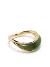 Fernando Jorge 18kt Yellow Gold Stream Wave Jade Ring In Gold