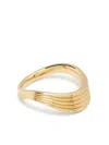 Fernando Jorge 18k Yellow Gold Stream Lines Wave Band Ring In Gold