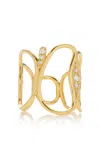 Fernando Jorge 18kt Yellow Gold Fluid Chain Diamond Ring In Gold