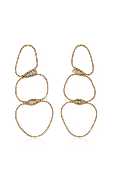 Fernando Jorge 18kt Yellow Gold Fluid Diamond Earrings In Yg