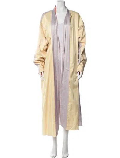 Pre-owned Fernando Sanchez Colorblock Pattern Robe In Yellow