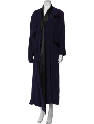 Pre-owned Fernando Sanchez Silk Robe In Blue