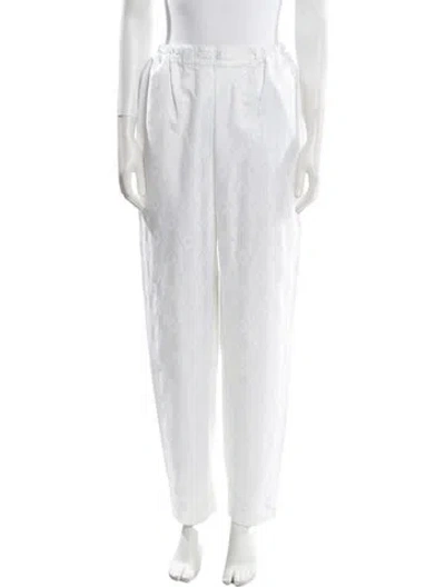 Pre-owned Fernando Sanchez Straight Leg Pants In White