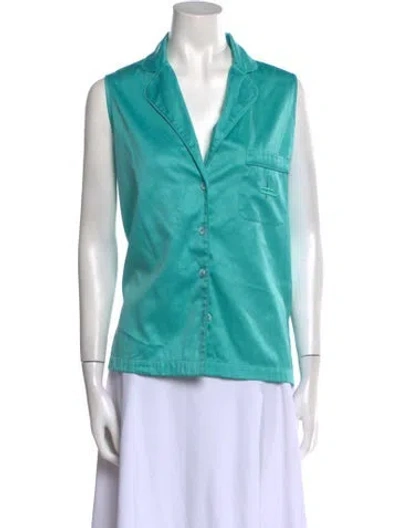 Pre-owned Fernando Sanchez Vintage 1990's Blouse In Green