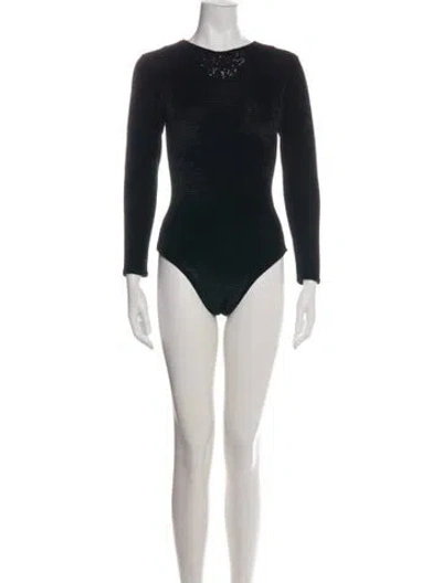 Pre-owned Fernando Sanchez Vintage Crew Neck Bodysuit In Green