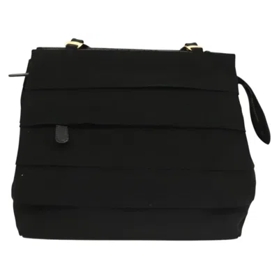 Pre-owned Ferragamo - Canvas Shoulder Bag () In Black