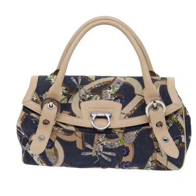 Pre-owned Ferragamo - Jeans Handbag () In Blue