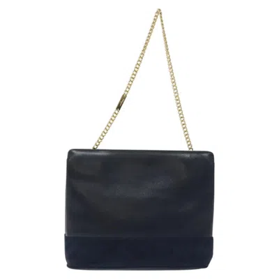 Pre-owned Ferragamo - Leather Shoulder Bag () In Blue