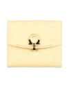 Ferragamo 008 Woman Wallet Beige Size - Calfskin In Yellow