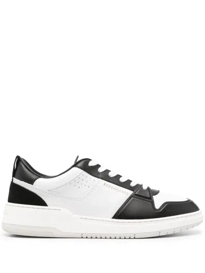 Ferragamo 022376 Man Nero Bianco Ottico Sneaker