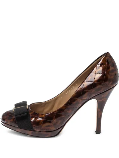Pre-owned Ferragamo 100mm Leopard-print Pumps