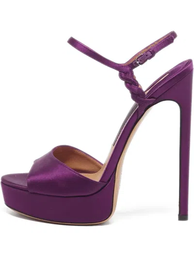 Pre-owned Ferragamo 100mm Satin Sandals