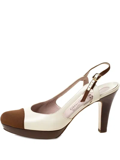 Pre-owned Ferragamo 100mm Slingback Pumps