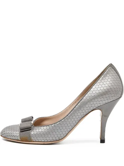 Pre-owned Ferragamo 100mm Vara Pumps