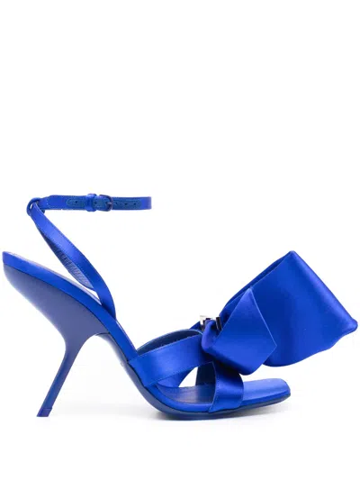 Pre-owned Ferragamo 105mm Helena Sandals In Blue