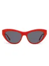Ferragamo Grey Cat Eye Ladies Sunglasses Sf1103s 600 55 In Red