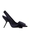 Ferragamo Asymmetrical Bow Sandal In Black