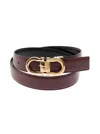 FERRAGAMO BORDEAUX AND BLACK REVERSIBLE BELT WITH GANCINI BUCKLE IN SMOOTH LEATHER WOMAN