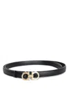 Ferragamo Gancini Fixed Belt In Black