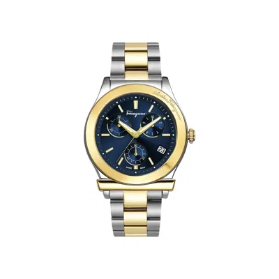 Pre-owned Ferragamo 1898 Bracelet Watch 'two Tone' | Silver | Men's Size Onesize