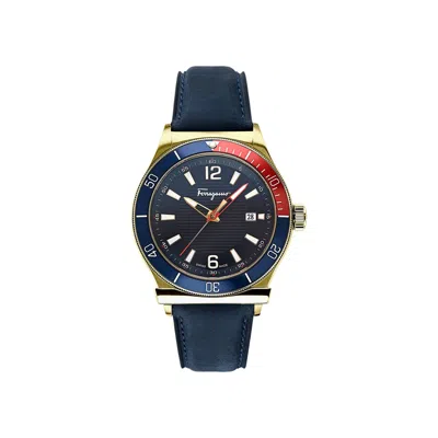 Pre-owned Ferragamo 1898 Sport Leather Watch 'multicolor' | Multi-color | Men's Size Onesize