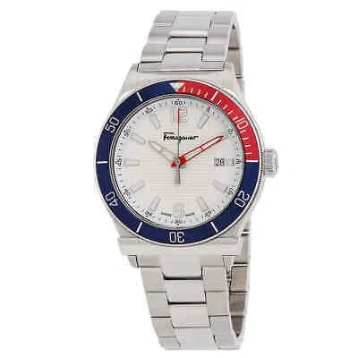 Pre-owned Ferragamo 1898 Sport Quartz White Dial Men's Watch Sfyk00520