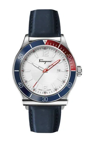 Ferragamo 1898 Sport Watch, 44mm In Blue