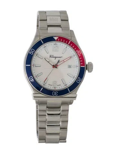 Pre-owned Ferragamo 1898 Sport Watch, 44mm In Multi