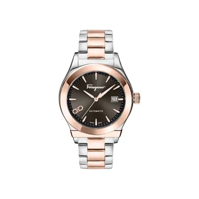 Pre-owned Ferragamo 1927 Automatic Watch 'two-tone' | Gold | Men's Size Onesize
