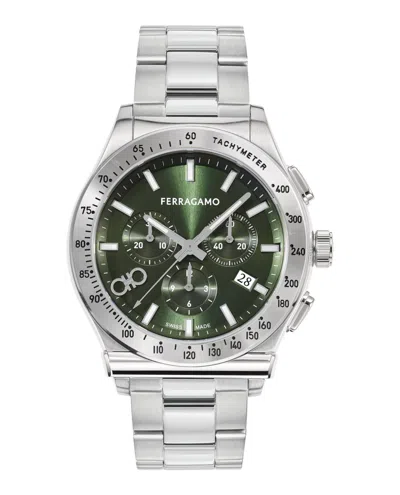 Ferragamo 1927 Chrono Bracelet Watch In Metallic