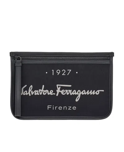 Ferragamo 1927 Signature Handbag In Black